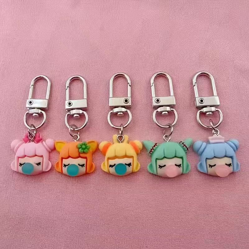 5pcs resin girl keychain, suit - Event Party ulasan dan harga