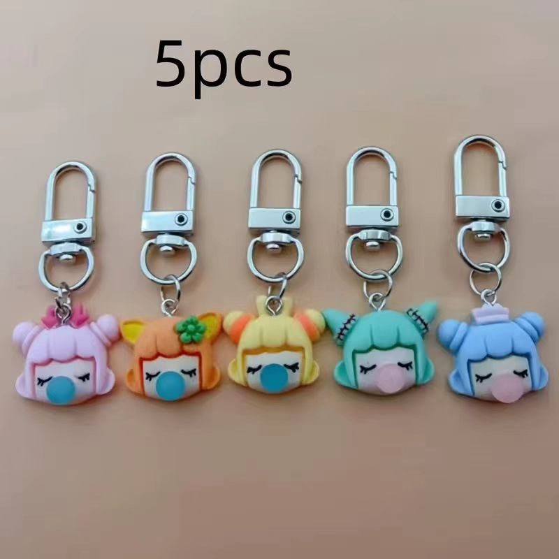 5pcs resin girl keychain, suit - Event Party ulasan dan harga