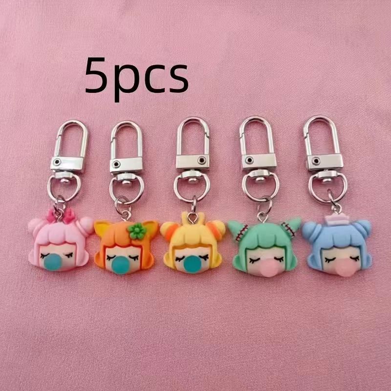5pcs resin girl keychain, suit - Event Party ulasan dan harga